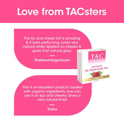 TAC - The Ayurveda Co. Hot Pink Lip, Cheek & Eye Tint - Distacart