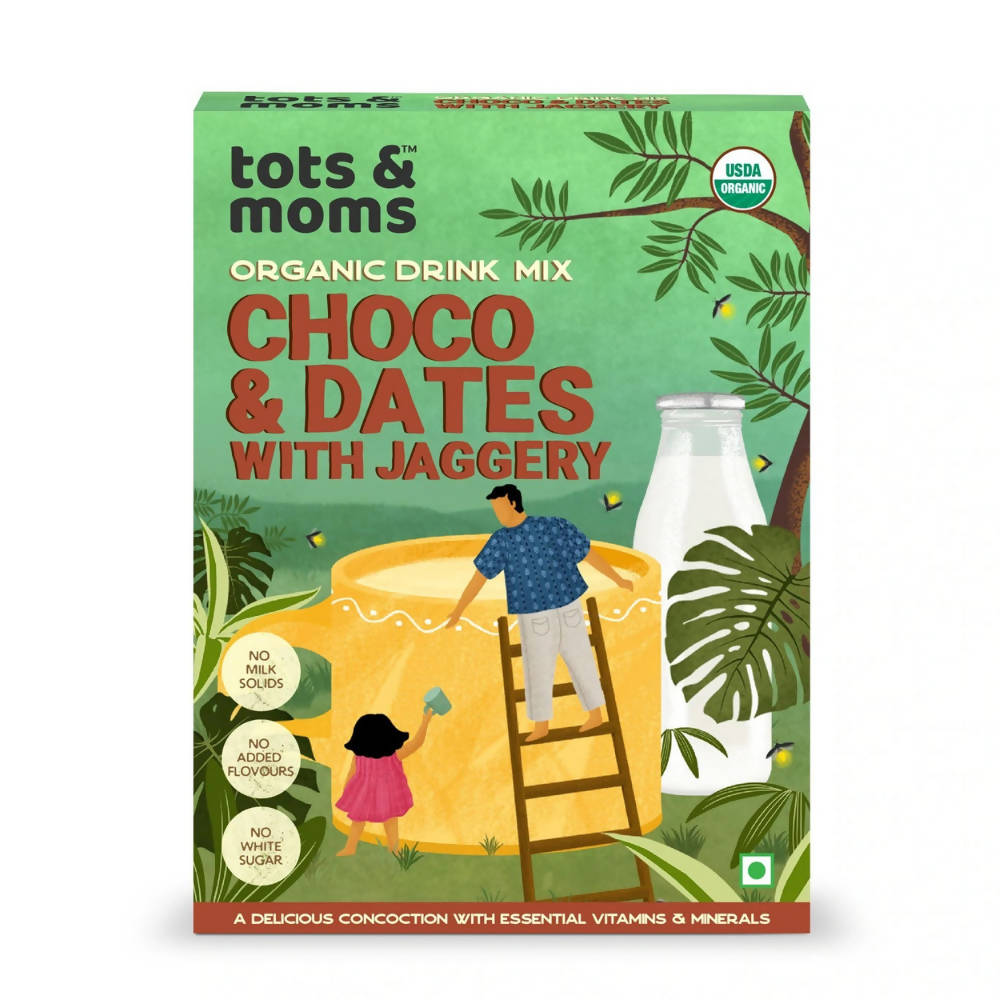 Tots and Moms Organic Choco Dates with Jaggery Drink Mix - Distacart