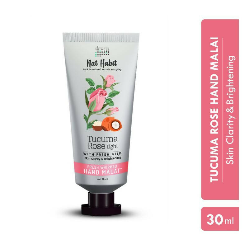 Nat Habit Tucuma Rose Light Hand Malai Cream - Distacart