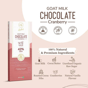 Aadvik Goat Milk Chocolate - Cranberry - Distacart
