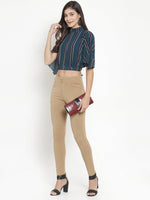 Thumbnail for Wahe-NOOR Women's Fawn Solid Jeggings - Distacart