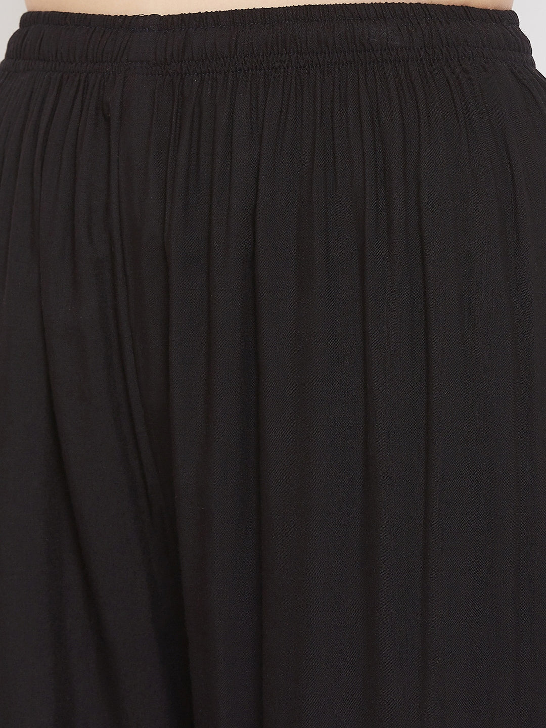 Wahe-NOOR Women's Black Embellished Rayon Palazzo - Distacart
