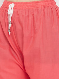 Thumbnail for Wahe-NOOR Women's Peach Straight Embroidered Palazzo - Distacart