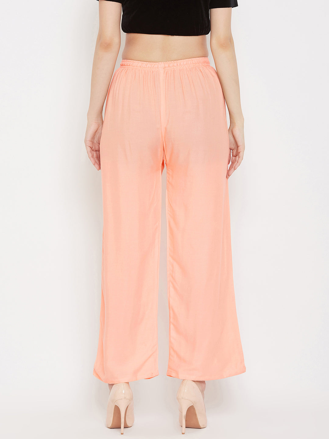 Peach Bell Bottom Pants Design by Siddartha Tytler at Pernia's Pop Up Shop  2024