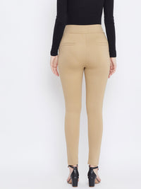 Thumbnail for Wahe-NOOR Women's Fawn Solid Jeggings - Distacart