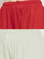 Thumbnail for Wahe-NOOR Women's Solid Red & Pista Green Rayon Palazzo (Set Of 2) - Distacart