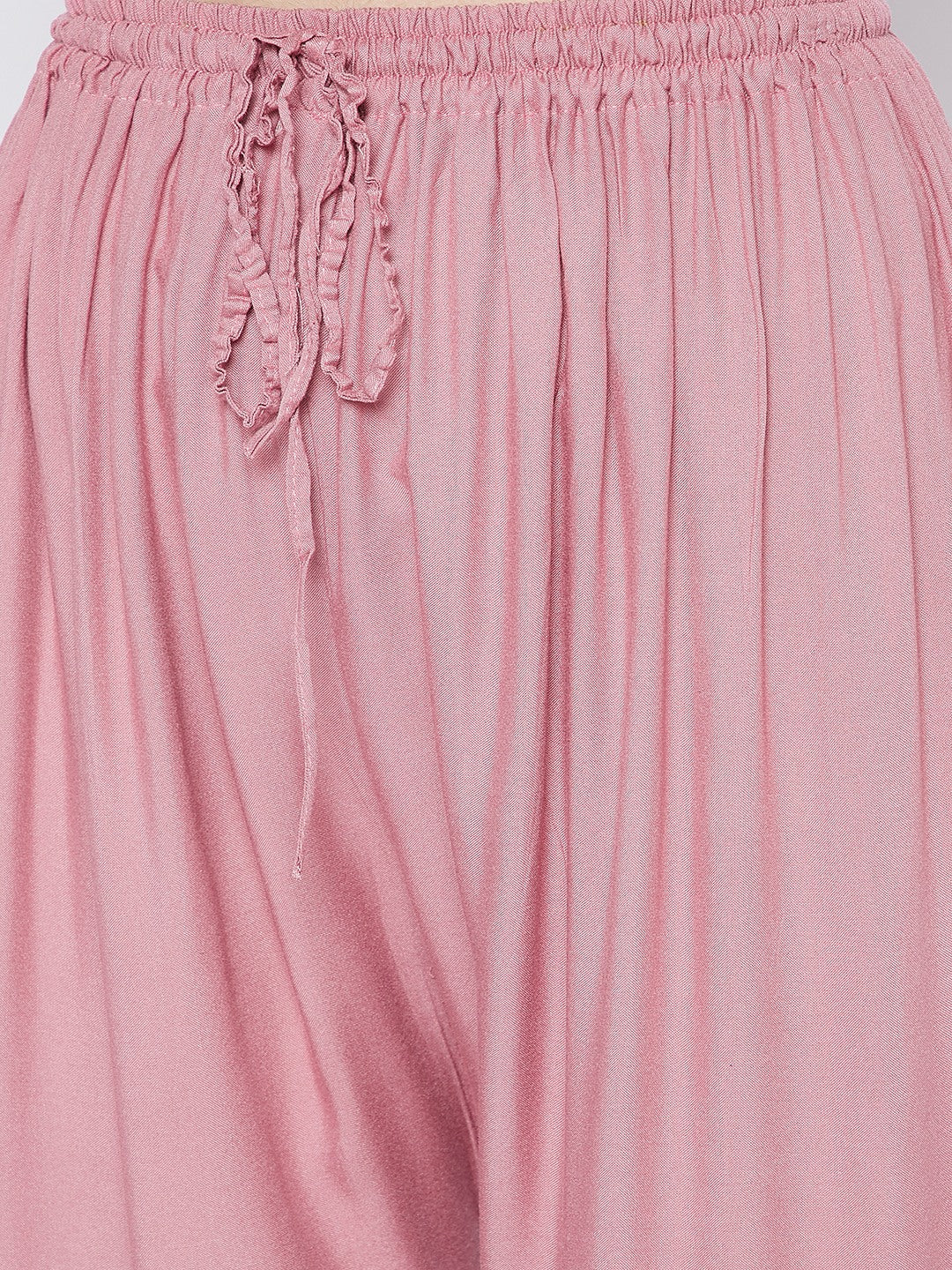 Wahe-NOOR Women's Light Pink Solid Rayon Palazzo - Distacart