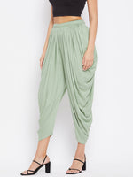Thumbnail for Wahe-NOOR Women's Pista Green Rayon Dhoti Salwar - Distacart