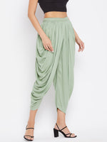 Thumbnail for Wahe-NOOR Women's Pista Green Rayon Dhoti Salwar - Distacart