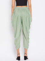 Thumbnail for Wahe-NOOR Women's Pista Green Rayon Dhoti Salwar - Distacart