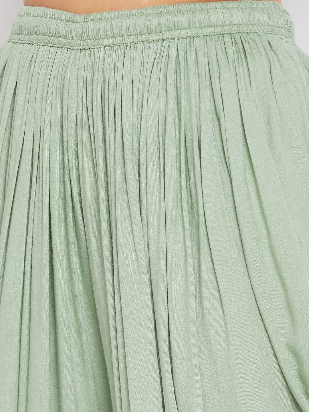 Wahe-NOOR Women's Pista Green Rayon Dhoti Salwar - Distacart