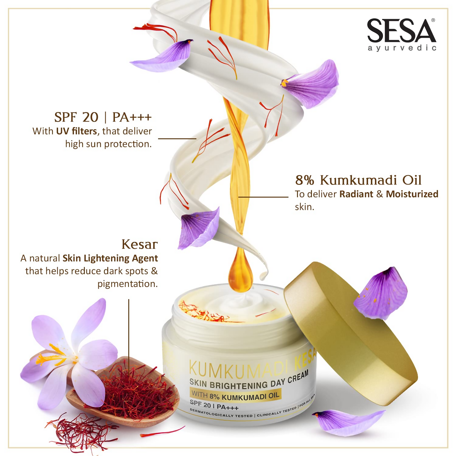 Sesa Ayurvedic Kumkumadi Kesar Day Cream - Distacart