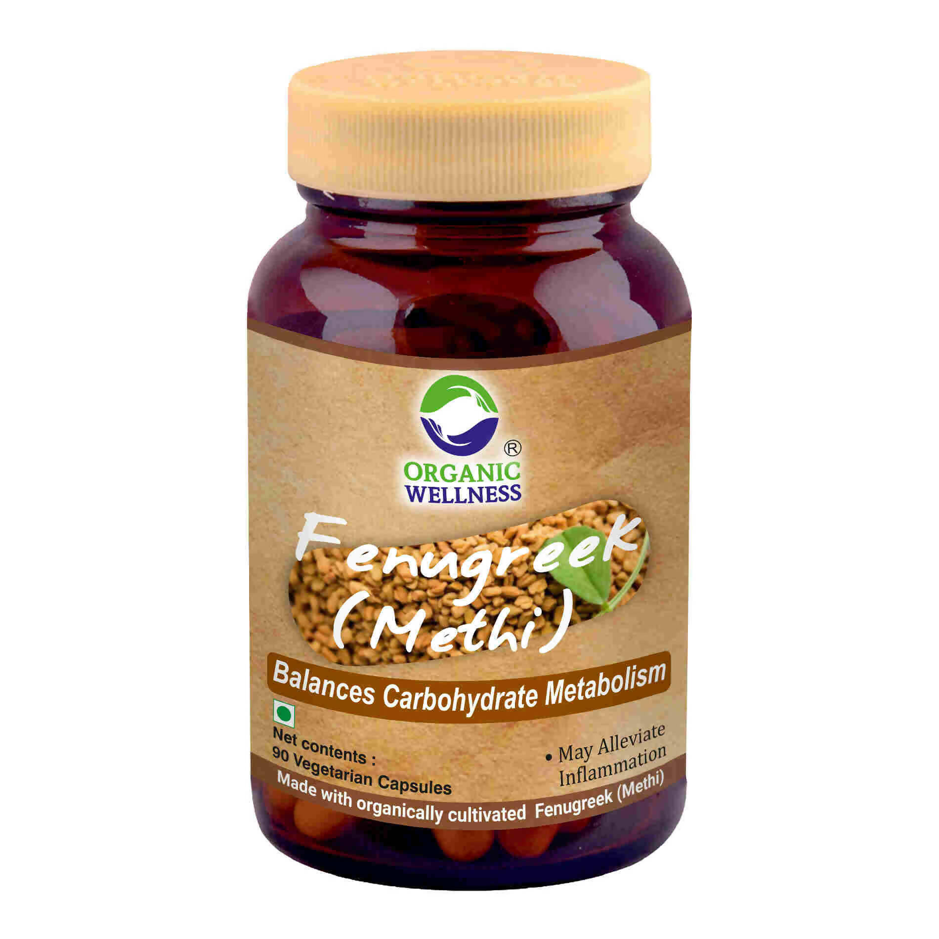 Organic Wellness Fenugreek (Methi) Vegetarian Capsules - Distacart