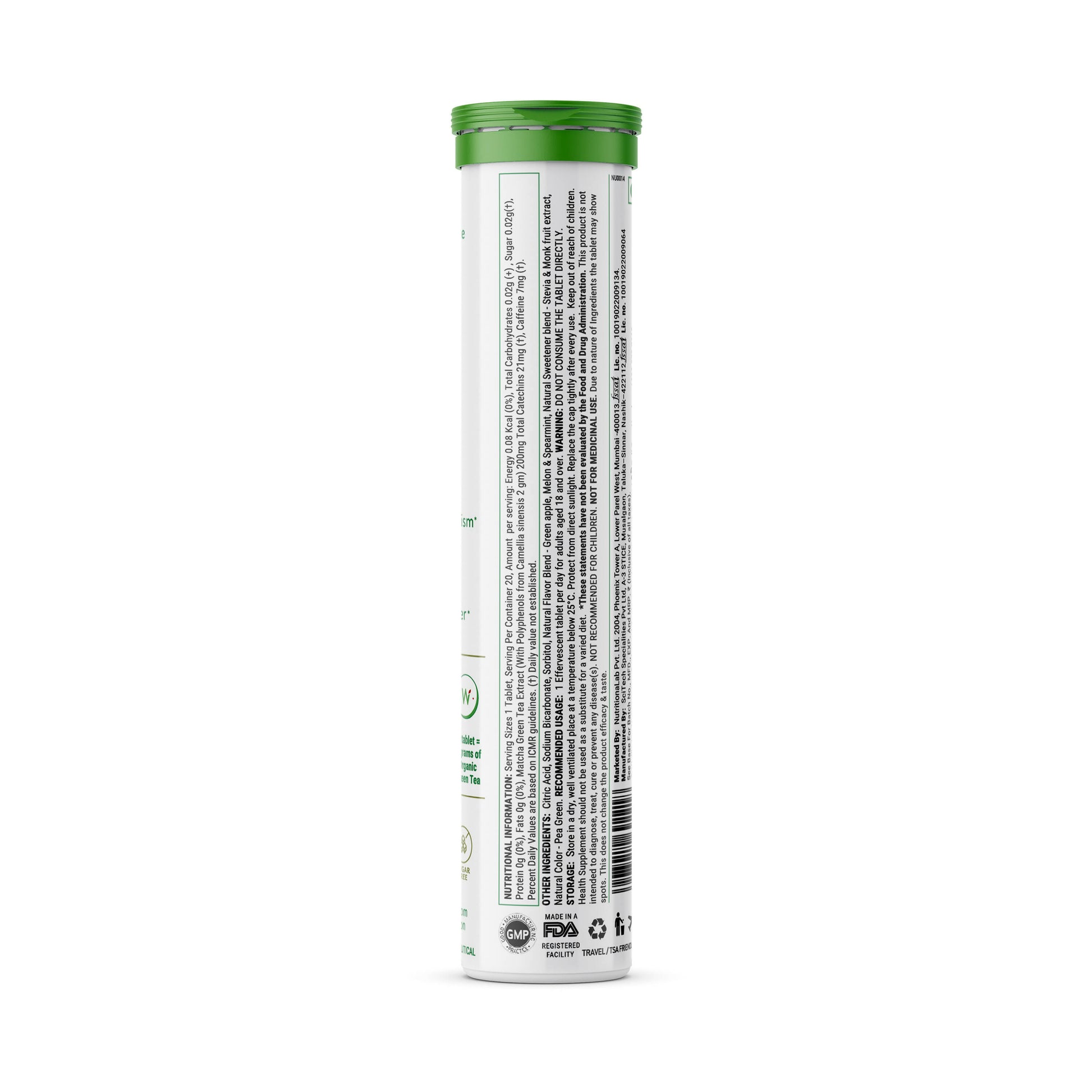Wellbeing Nutrition Japanese Ceremonial Matcha Green Tea Effervescent Tablets - Distacart