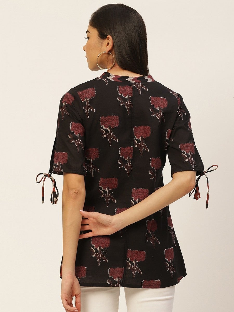 NOZ2TOZ Women's Cotton Print Angrakha Top/Tunic - Distacart