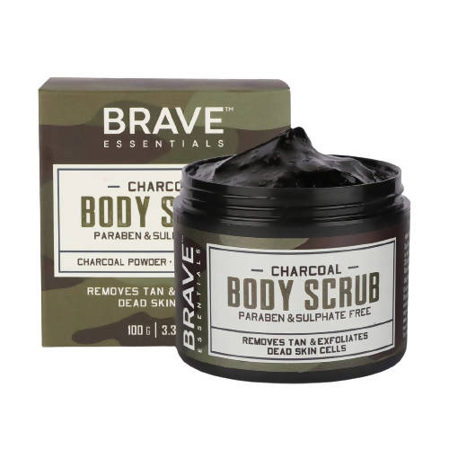 Brave Essentials Charcoal Body Scrub - Distacart