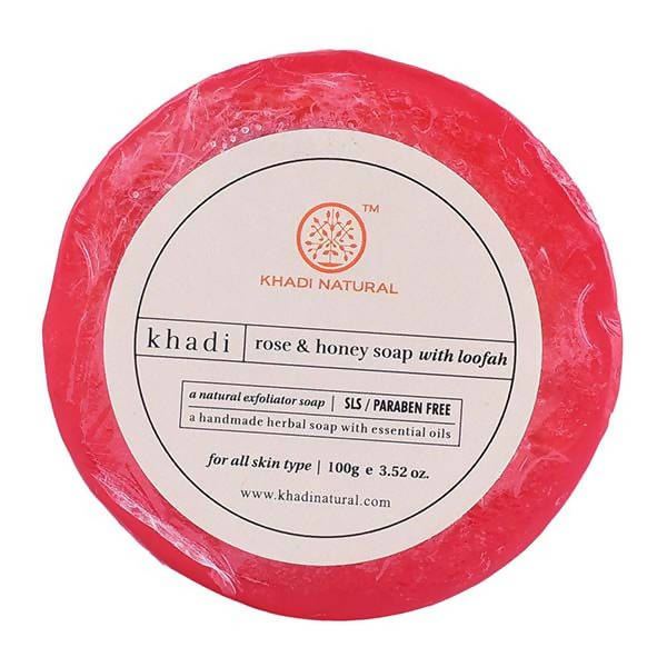 Khadi Natural Rose & Honey Loofah Soap