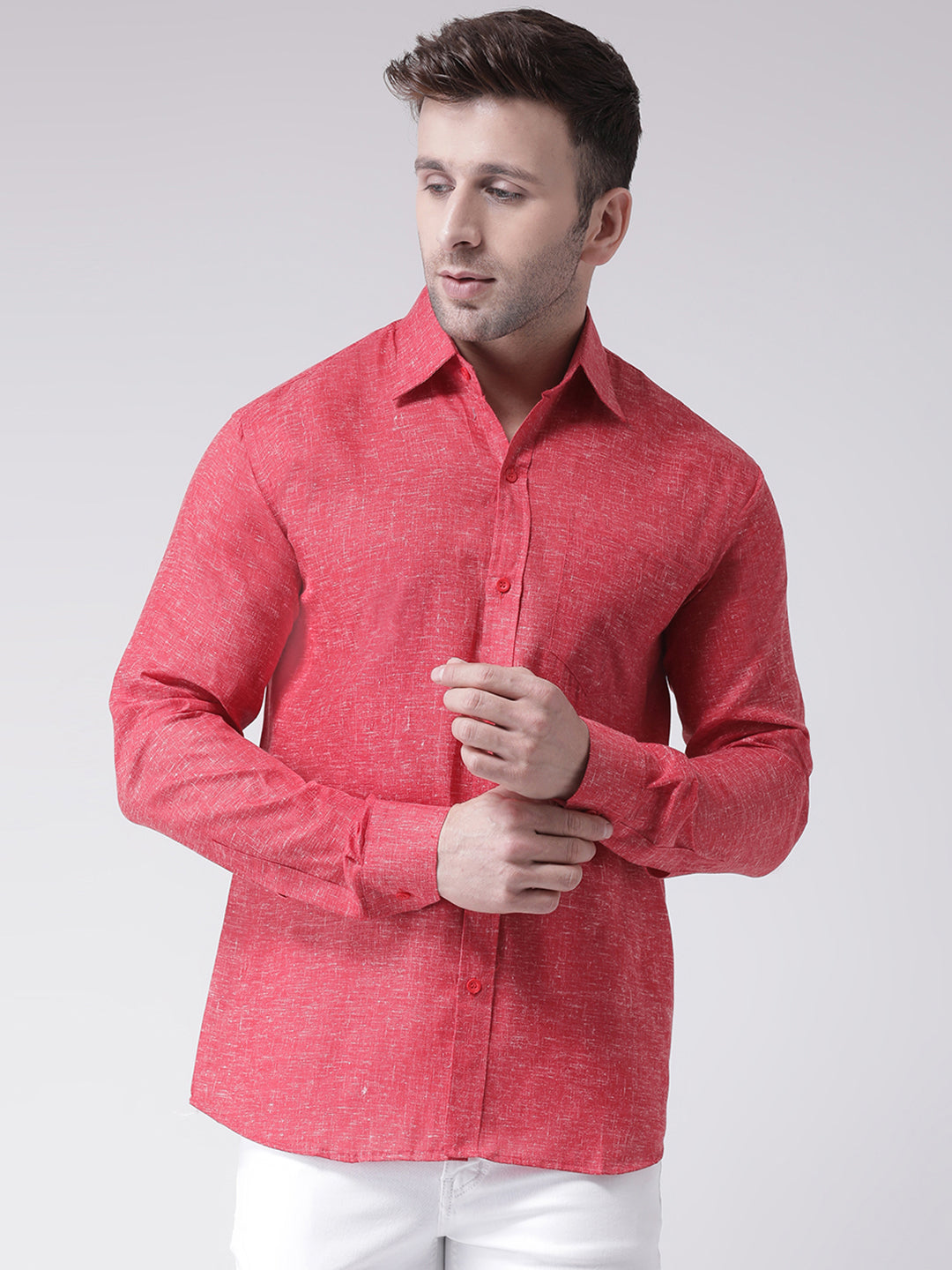 RIAG Red Men's Full Sleeves Shirt - Distacart