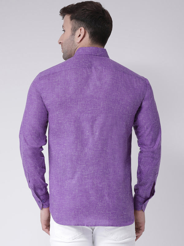 RIAG Purple Men's Full Sleeves Shirt - Distacart