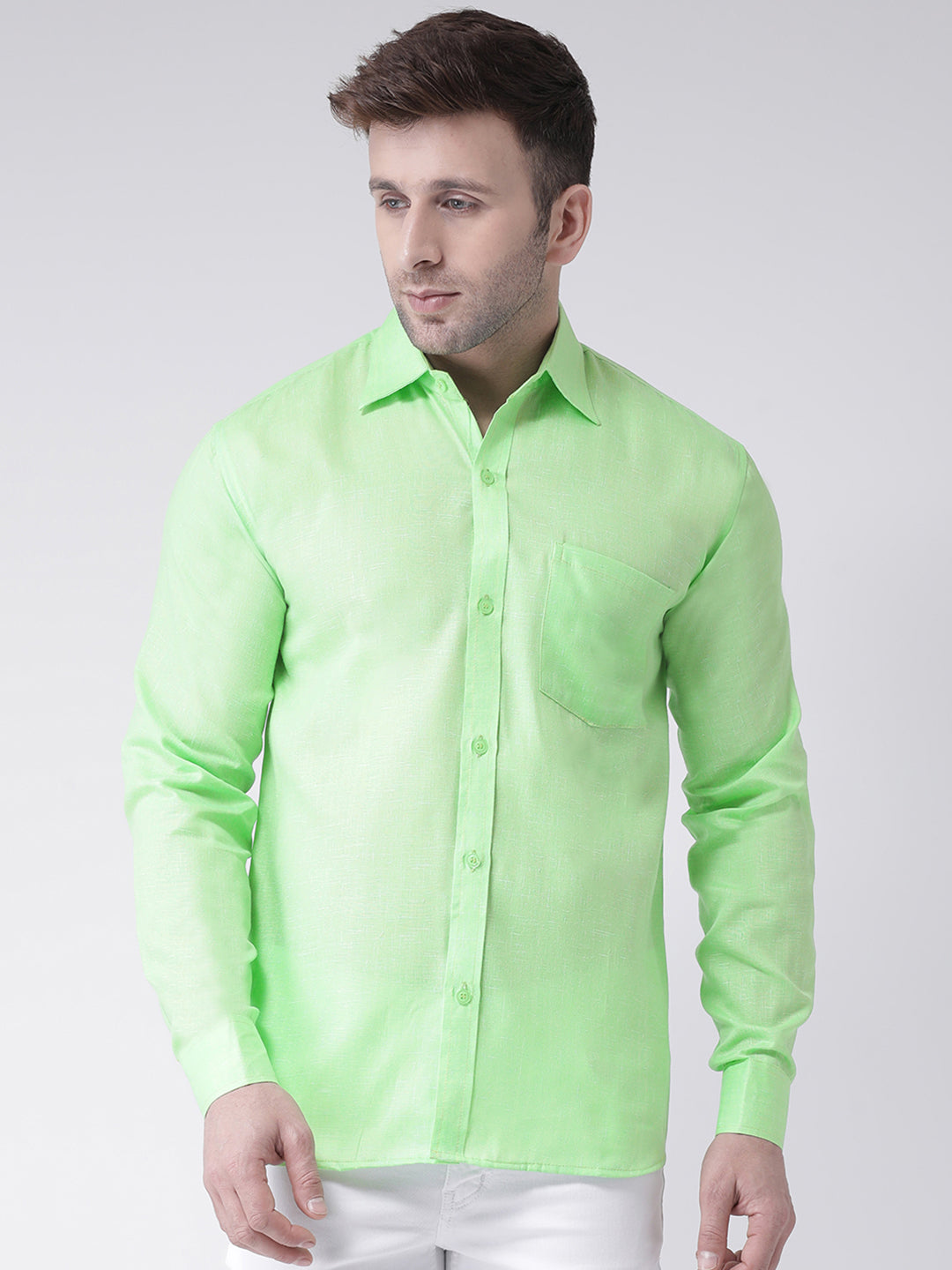 RIAG Green Men's Full Sleeves Shirt - Distacart