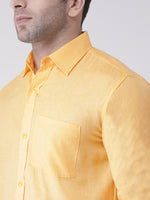 Thumbnail for RIAG Yellow Men's Full Sleeves Shirt - Distacart