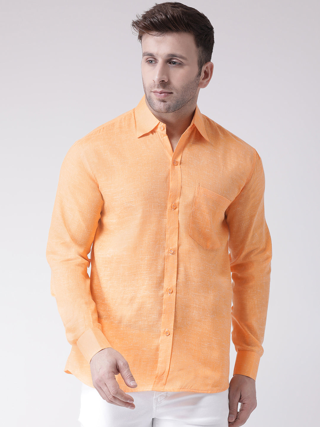 RIAG Orange Men's Full Sleeves Shirt - Distacart
