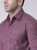Thumbnail for RIAG Purple Men's Full Sleeves Shirt - Distacart