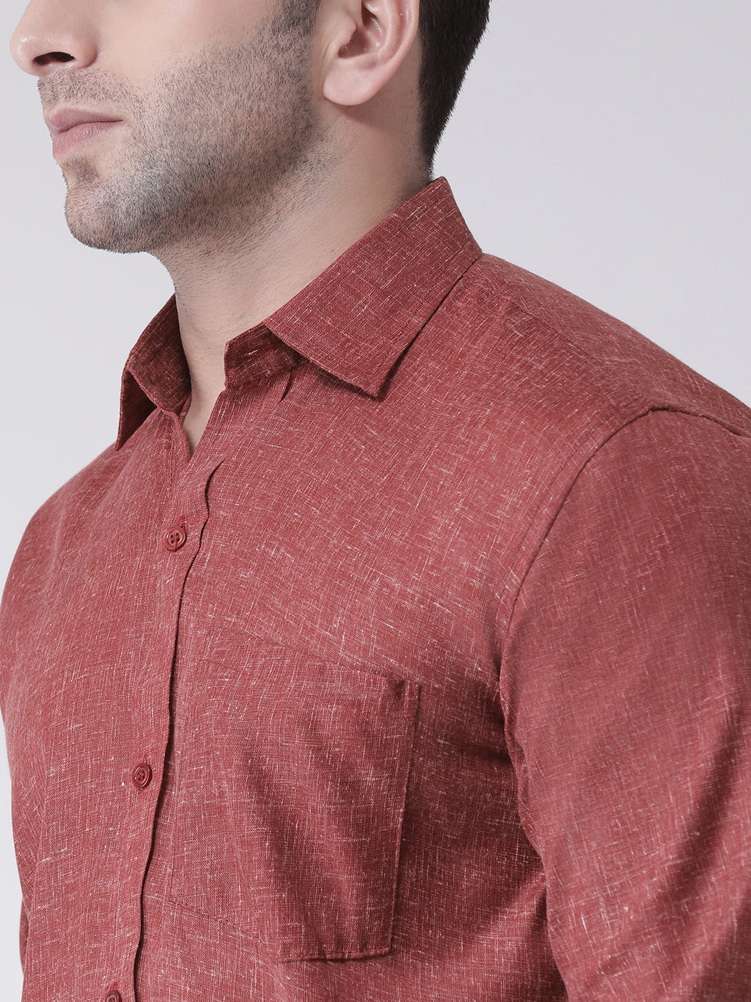 RIAG Brown Men's Full Sleeves Shirt - Distacart