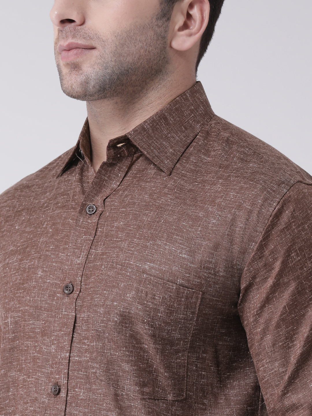 RIAG Brown Men's Full Sleeves Shirt - Distacart