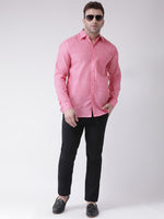 Thumbnail for RIAG Pink Men's Full Sleeves Shirt - Distacart