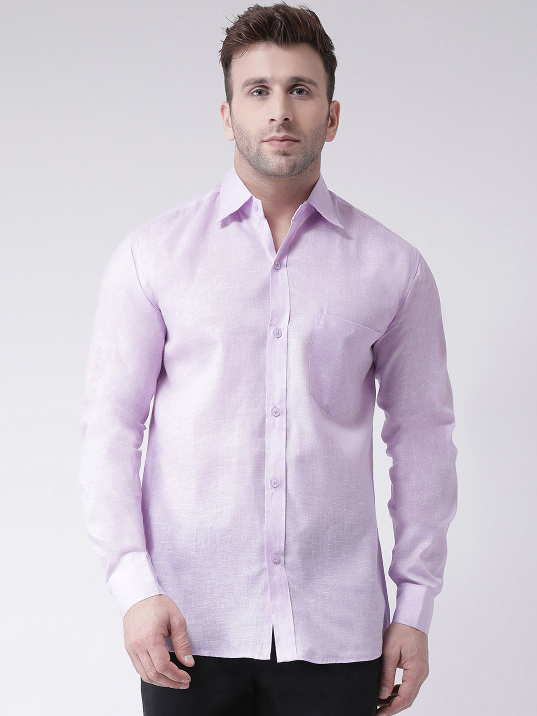 RIAG Purple Men's Full Sleeves Shirt - Distacart