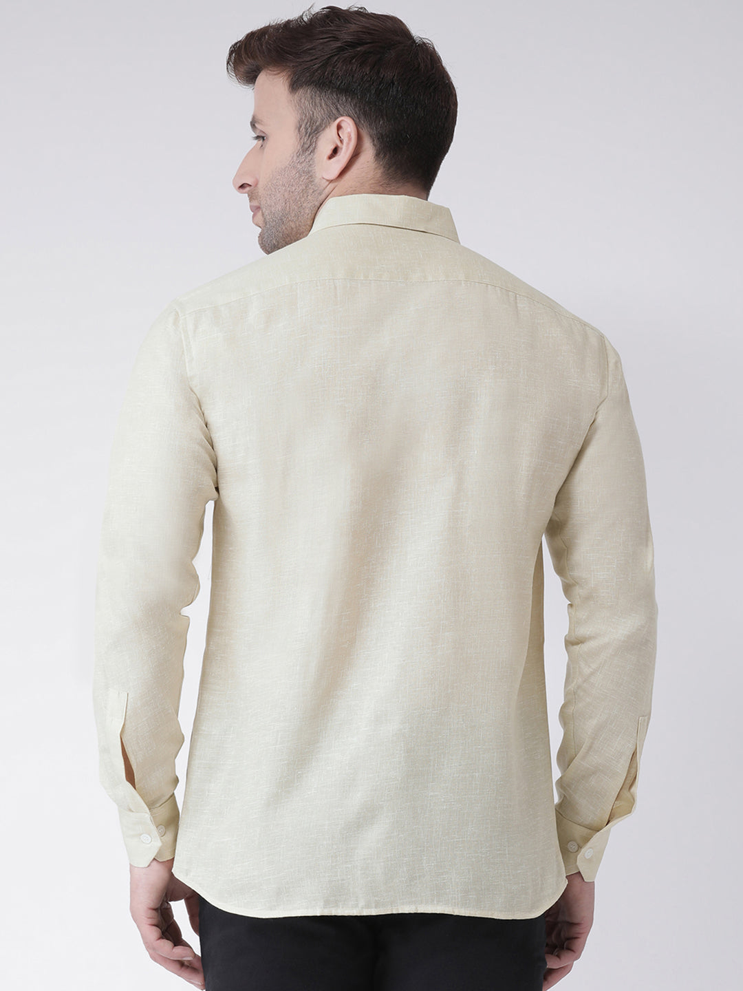 RIAG Beige Men's Full Sleeves Shirt - Distacart