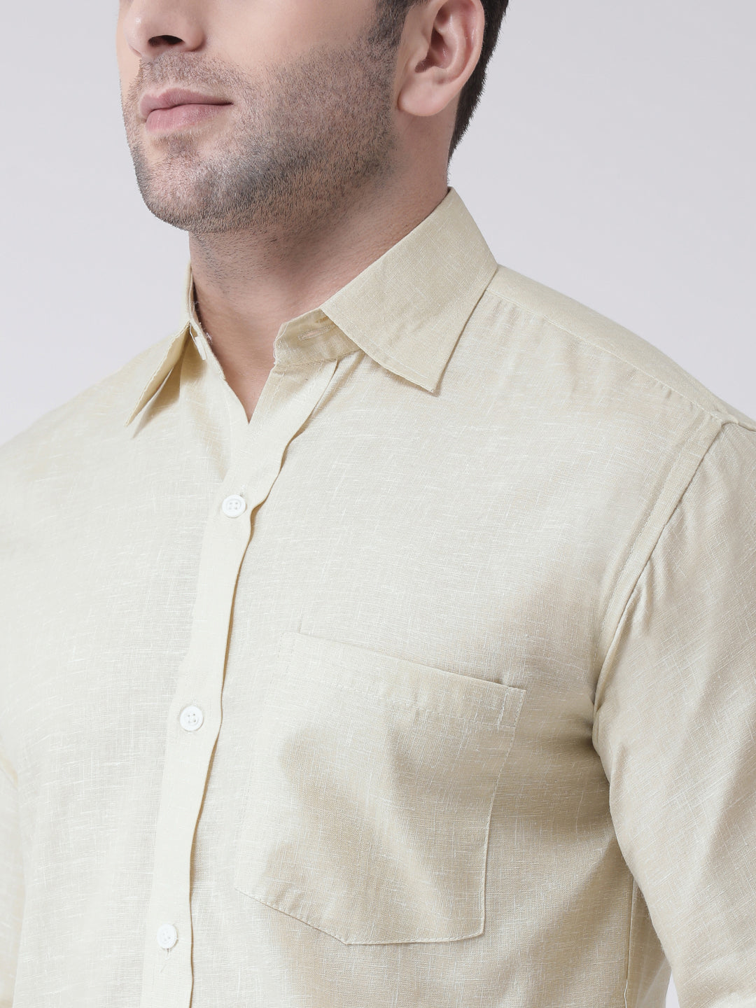 RIAG Beige Men's Full Sleeves Shirt - Distacart