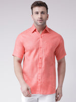Thumbnail for RIAG Orange Men's Half Sleeves Shirt - Distacart