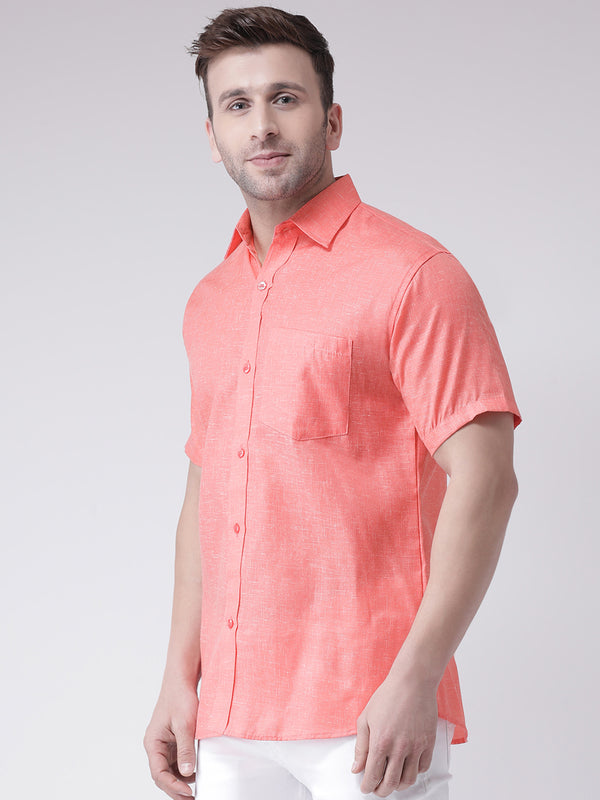 RIAG Orange Men's Half Sleeves Shirt - Distacart