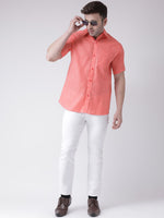 Thumbnail for RIAG Orange Men's Half Sleeves Shirt - Distacart