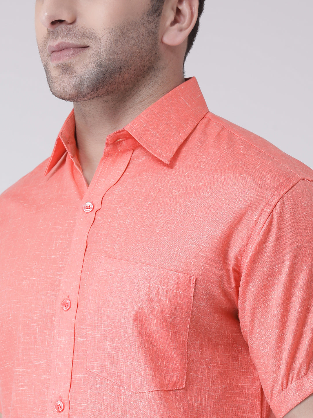 RIAG Orange Men's Half Sleeves Shirt - Distacart