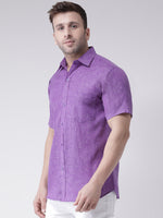 Thumbnail for RIAG Purple Men's Half Sleeves Shirt - Distacart