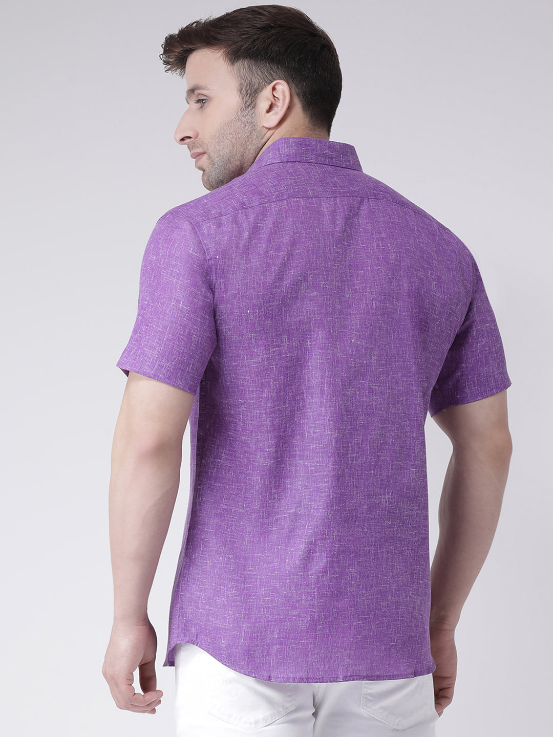 RIAG Purple Men's Half Sleeves Shirt - Distacart