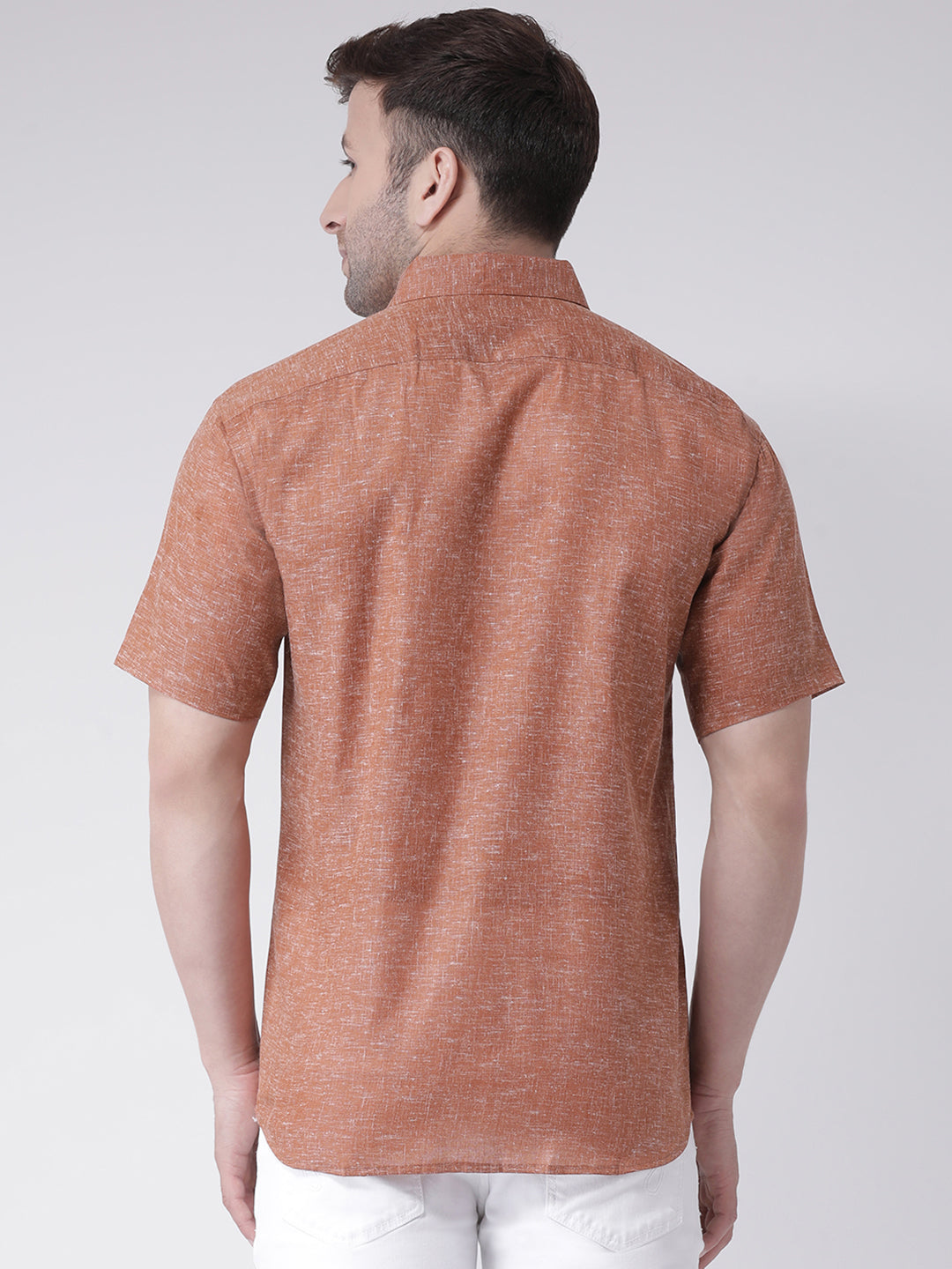 RIAG Brown Men's Half Sleeves Shirt - Distacart