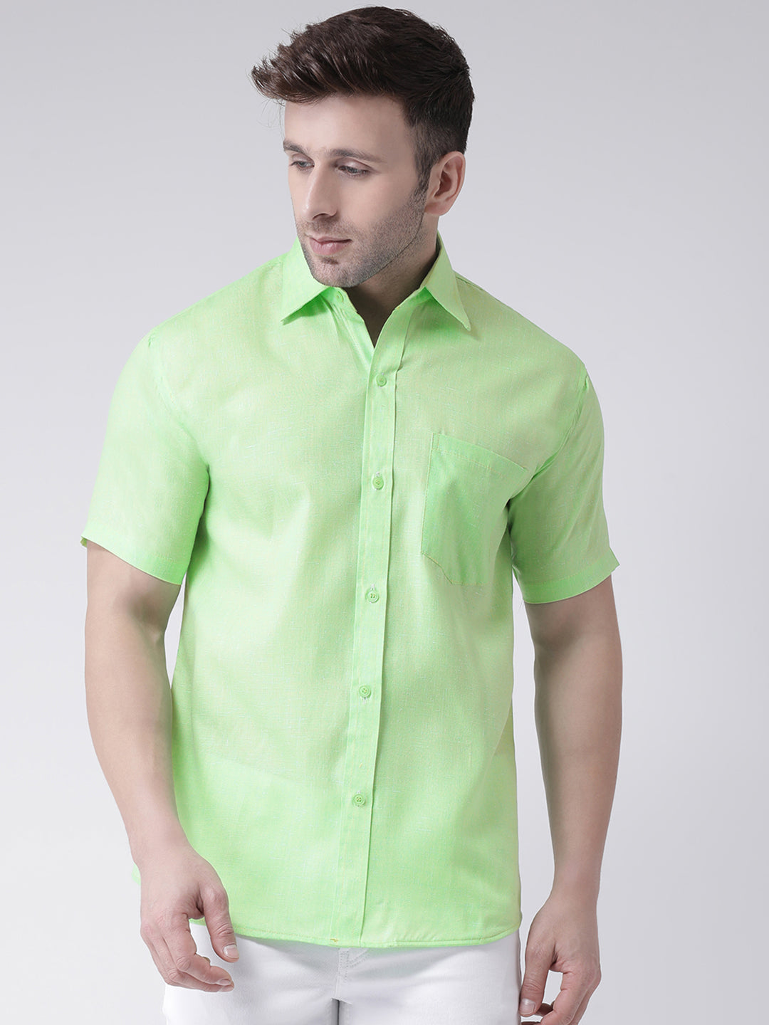 RIAG Green Men's Half Sleeves Shirt - Distacart