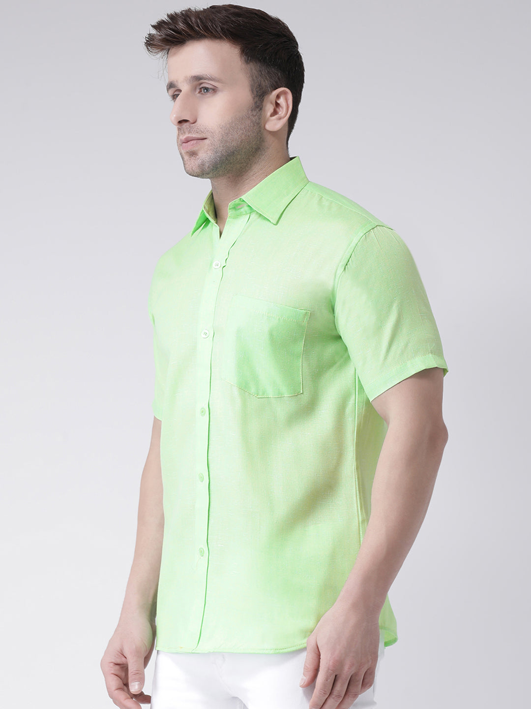 RIAG Green Men's Half Sleeves Shirt - Distacart