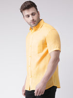 Thumbnail for RIAG Yellow Men's Half Sleeves Shirt - Distacart