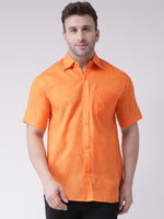 Thumbnail for RIAG Orange Men's Half Sleeves Shirt - Distacart