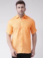 Thumbnail for RIAG Orange Men's Half Sleeves Shirt - Distacart