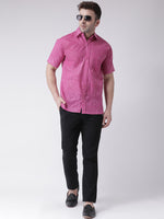 Thumbnail for RIAG Purple Men's Half Sleeves Shirt - Distacart