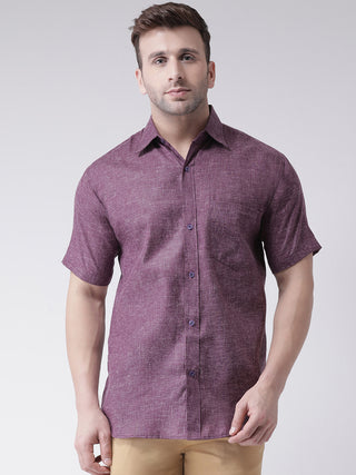 RIAG Purple Men's Half Sleeves Shirt - Distacart