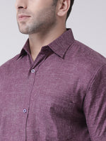 Thumbnail for RIAG Purple Men's Half Sleeves Shirt - Distacart