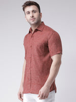 Thumbnail for RIAG Brown Men's Half Sleeves Shirt - Distacart