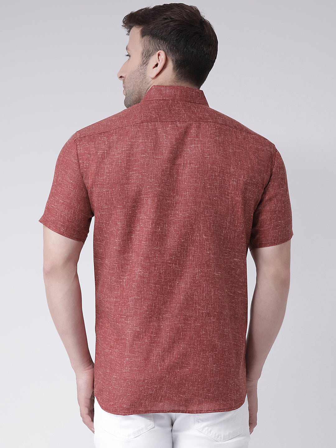 RIAG Brown Men's Half Sleeves Shirt - Distacart